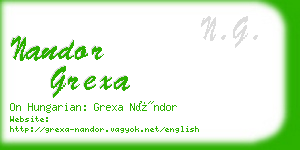 nandor grexa business card